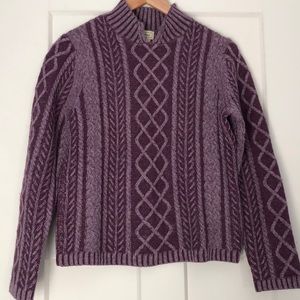 Purple LL Bean wool sweater